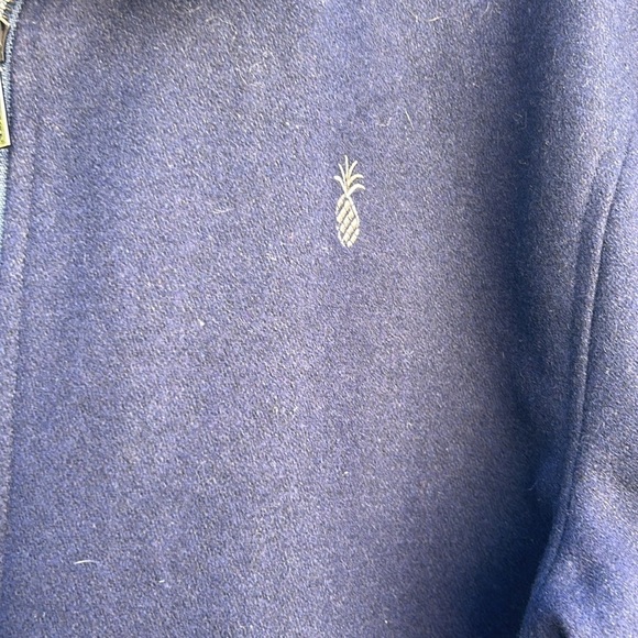 Qilo Wool Blend Navy Blue Coat Full Zip Jacket Size Medium Fall Winter Luxury - Picture 4 of 9